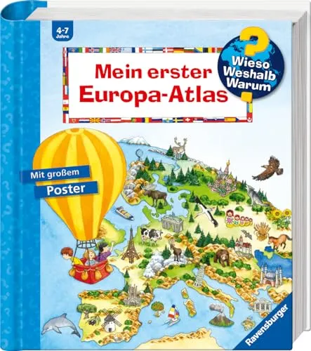 Wieso? Weshalb? Warum? Sonderband - Mein erster Europa-Atlas (Sachbuch ab 4 Jahre - mit Klappen und riesigem Poster)