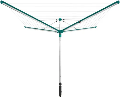 Leifheit Wäschespinne Linomatic 400 Deluxe - Wäscheständer aus Aluminium, wetterfest und platzsparend, ideal für effizientes Trocknen im Garten oder auf dem Balkon.