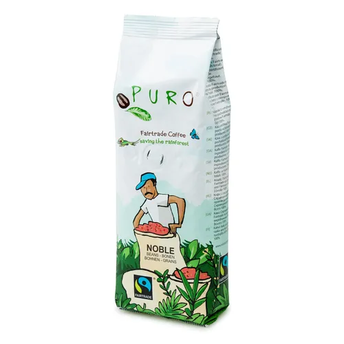 Puro Kaffeebohnen 1 kg - Hochwertiger Espresso - Kaffee aus 100% Arabica-Bohnen, ideal für aromatischen Espresso. Perfekt für Kaffeeliebhaber, die hohen Wert auf Qualität legen.