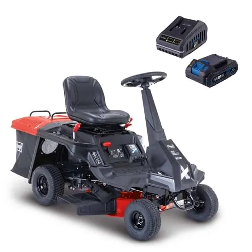 Scheppach Aufsitzrasenmäher MR230 - 6PS Hybrid-Start - Rasenmäher für große Flächen bis 2600 m² mit 61 cm Schnittbreite, 6 PS 4-Takt-Motor und Hybrid-Startsystem für müheloses Mähen.