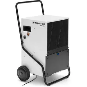 Trotec Luftentfeuchter TTK 650 S - Elektrischer Bautrockner mit 100 Liter Entfeuchtungsleistung pro Tag, ideal für große Räume bis 735m³. Heißgas-Abtauautomatik sorgt für effektives Trocknen, auch bei niedrigen Temperaturen.