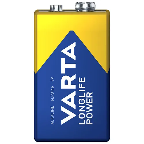 Varta Longlife Power, Alkaline-Batterie, Block E/6LR61 4922 121 111