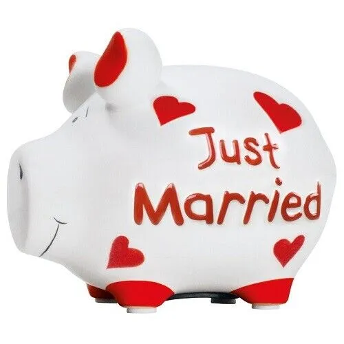 Spardose  KCG Kleinschwein Sparbüchse Sparschwein Urlaubskasse Just Married