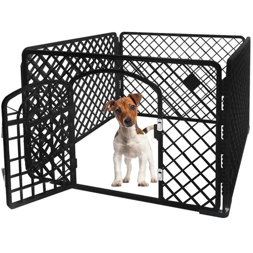 Welpenauslauf 60 cm Hoch - Freilaufgehege für Hunde, Kaninchen und Meerschweinchen - Gehege & Zäune - Ideal für Indoor und Outdoor, sicheres Freilaufen für kleine Tiere mit einer Höhe von 60 cm.