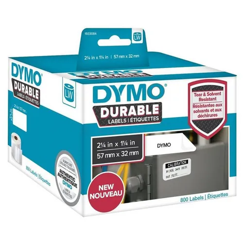 Dymo Labelwriter-Etiketten 1933084, 57 x 32mm, 800 St. - Etiketten für Dymo Labelwriter, hochwertiges Originalmaterial, ideal für präzise und dauerhafte Beschriftungen.