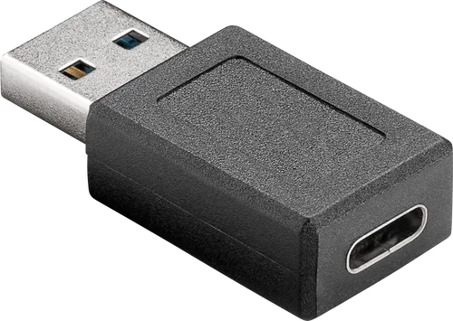 Goobay USB 3.0 SuperSpeed Adapter auf USB-C, schwarz - Schnelle Datenübertragung für optimale Verbindung von USB-Geräten