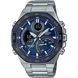 Casio Herrenuhr Bluetooth ECB-950DB-2AEF - Silber, moderne Bluetooth-Technologie für vernetzte Herrenmode