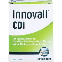 Innovall Microbiotic CDI Kapseln 20 St - Unterstützung für die Darmflora - Arzneimittel zur Förderung der Darmgesundheit, rezeptfrei erhältlich und ideal für eine ausgewogene Mikrobiota.