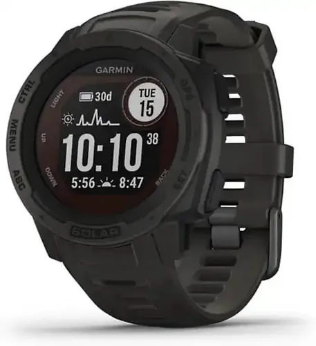 Garmin Instinct Solar - wasserdichte GPS-Smartwatch für Sport und Fitness - Aktivitätstracker mit Herzfrequenzmessung am Handgelenk, GPS-Funktion und Smart Notifications für einen aktiven und modernen Lebensstil.