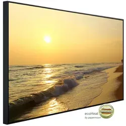 Papermoon Infrarotheizung INFRAROT-BILD-HEIZUNG, Sonnenuntergangsstrand Sri Lanka, TÜV-Rheinland/GS zertifiziert, angenehme Strahlungswärme 120 cm x 60 cm x 3 cm