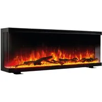 KAMINIO Elektrokamin LEA - 3-in-1 mit Panoramaview und 3D-Flammeneffekt - Elektrische Kamine mit einzigartigem 3D-Flammeneffekt in 12 Farben, vielseitig nutzbar als Stand-, Wand- oder Einbaukamin und sofort einsatzbereit.