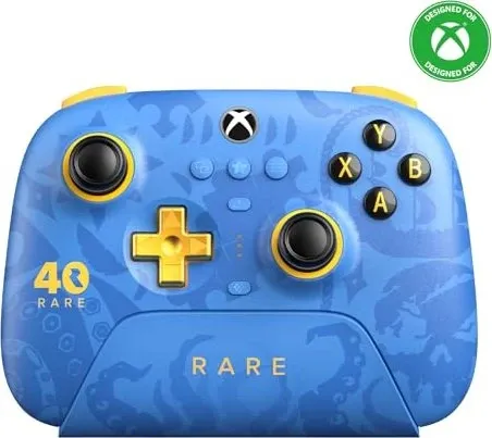 8Bitdo Ultimate 3-Mode Gamepad Xbox - Rare Edition - Gaming-Zubehör mit Hall-Effekt-Joysticks für präzise Steuerung, integrierter Ladestation und vergoldetem D-Pad. Ideal für Gamer, die modernes Design und Funktionalität suchen.