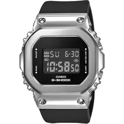CASIO G-SHOCK Chronograph GM-S5600-1ER, Quarzuhr, Armbanduhr, Damen, Herren, digital, bis 20 bar wasserdicht schwarz