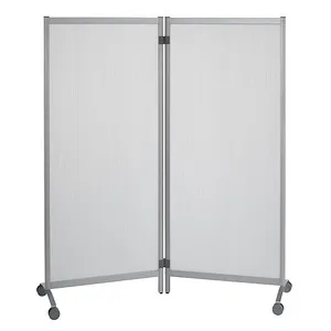 Paperflow Stellwand CR01X2.00 - 2-teilige Trennwand für flexible Raumgestaltung - Sonstige Büromöbel, mobiler Raumteiler aus transparentem Polystyrol mit 360° Verstellwinkel und 4 Verbindungsclips, ideal für Büros und Messen.