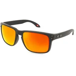 Oakley Holbrook Matte Black / Prizm Ruby Sportbrille - Sportbrille mit langlebigem O MATTER-Rahmen für ganztägigen Tragekomfort und UV-Schutz durch PLUTONITE-Glas. Perfekte Wahl für aktive Lebensstile.