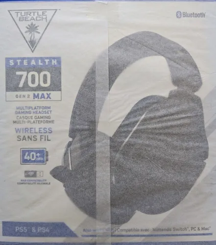 Turtle Beach Stealth 700 Gen2 Max - Kabelloses Multiplattform-Headset - Headset für PS5, PS4, PC & Switch, kabellose Freiheit mit Bluetooth-Technologie und hervorragendem Klang für Gaming-Enthusiasten.