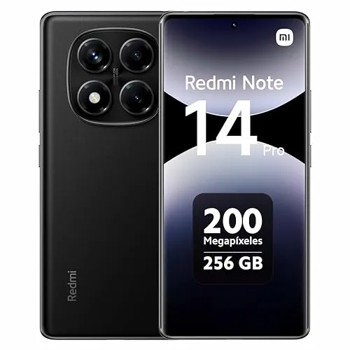 Xiaomi Redmi Note 14 Pro LTE 256GB/8GB RAM Dual-SIM - Simlockfreies Handy mit 256GB Speicher und 8GB RAM, ideal für Multitasking und Gaming in elegantem midnight-black.