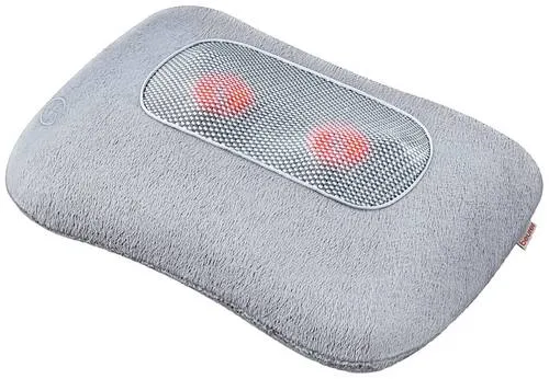 Beurer MG 145 Massagekissen - Rücken-Nacken-Massagegerät mit Wärmefunktion, entspannende Shiatsu-Massage für zuhause, waschbarer Bezug und 4 rotierende Massageköpfe