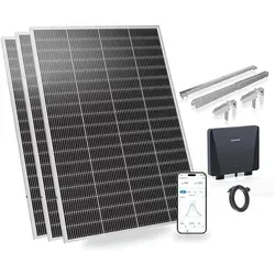 SUNSHARE Ray Lite Balkonkraftwerk bis 1200W - Solaranlagen mit hocheffizienten N-TOPCon-Solarmodulen, leicht und platzsparend. Ideal für Mietwohnungen, einfach zu installieren und in Echtzeit per App überwachen.