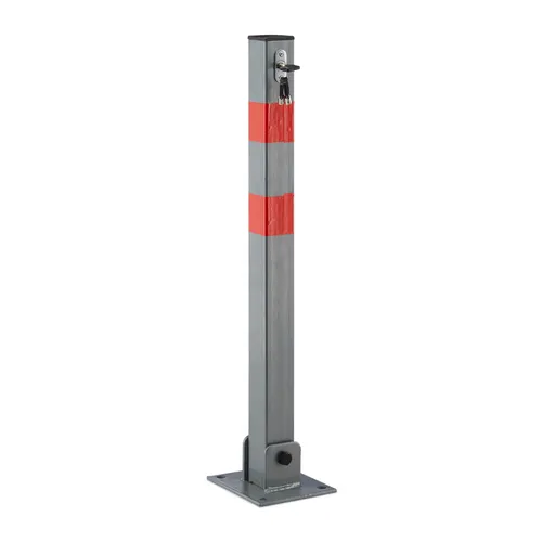Klappbarer Absperrpfosten Parkplatzsperre rot 4 kg - Schranken, Pfosten & Pylonen – Robuster, klappbarer Poller aus Stahl, ideal zur Parkplatzsicherung und einfach zu handhaben.