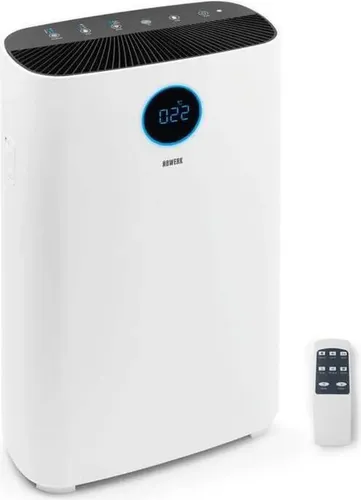 N8WERK Luftreiniger mit 6-fach-Filtersystem - Ideal für Allergiker - Luftreiniger mit H14 HEPA-Filter und UVC-Licht, entfernt 99,975% der Schadstoffe. Perfekt für Räume bis 50 m², mit App-Steuerung zur Überwachung der Luftqualität.