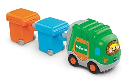 Vtech Baby 80-187764 - TUT Flitzer - Müllauto und 2 Mülltonnen, grün
