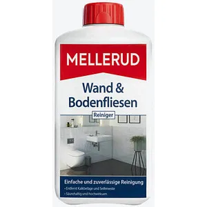 Mellerud Unterhaltsreiniger für Fliesen, 1 Liter - Reinigungsmittel für Wand- und Bodenfliesen, beseitigt hartnäckige Kalk- und Wasserflecken. Ideal für Badezimmer und Wohnbereiche, wirkt farbauffrischend und ist Made in Germany.