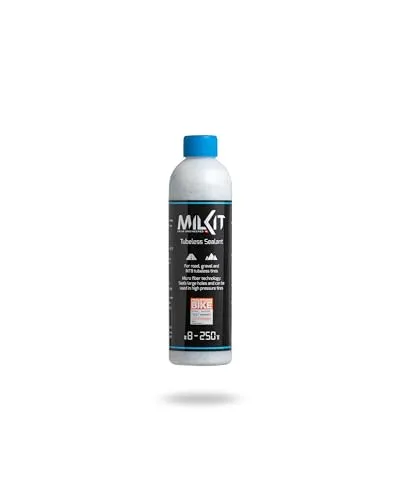 milKit Tubeless Dichtmilch in 250 ml Flasche - Fahrrad Reifendichtmittel - Dichtmilch Tubeless Milch Fahrradreifen Dichtmittel MTB, Rennrad & Co.