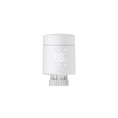 Aqara Heizkörperthermostat W600 - Weiß - Intelligentes Heizkörperthermostat mit individueller Programmierung, 180° LED-Display und App-Steuerung. Hohe Energieeffizienz durch 2 Jahre Batterielaufzeit und präzise Steuerung in 0,5 °C-Schritten.