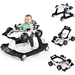 Costway Lauflernwagen, 4-in-1 Design für Babys - Lauflernwagen mit 4-in-1 Funktionen: Lauflern-, Push-Behind-, Schiebewagen- und Babykart-Modus. Einstellbare Höhe und Geschwindigkeit für optimalen Komfort und Sicherheit.