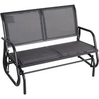 Outsunny Schaukelbank Grau – Ergonomischer Outdoor-Stuhl - Genießen Sie entspannte Stunden im Freien mit unserer Outsunny Schaukelbank. Die robuste Konstruktion und der atmungsaktive Stoff bieten optimalen Komfort für bis zu 2 Personen.