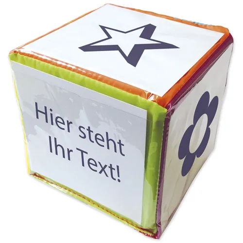 Blanko-Würfel mit Einstecktaschen 6 cm, Demonstrationswürfel, Fangspiel