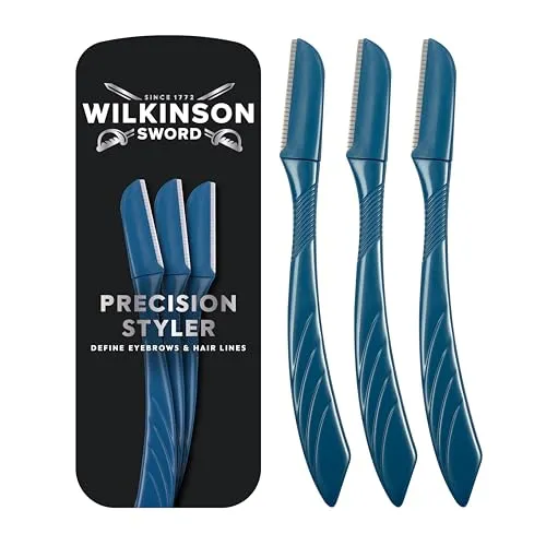 Wilkinson Sword The Face Styler Rasierer für Männer - Rasierklingen & Kartuschen für Herren – Präzisionswerkzeug für das Styling von Augenbrauen und Haaransatz, inkl. verstellbarer Klingenlänge für einen perfekten Schnitt.