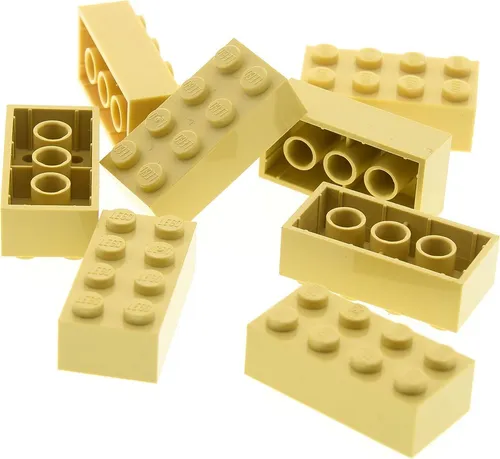 8x Lego Bau Stein 2x4x1 beige Basic Star Wars Simpsons 7194 71006 4114319 3001