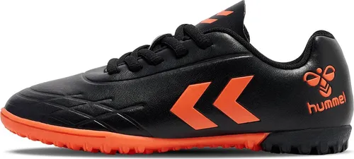 HUMMEL Kinder Fußball-Hartplatzschuhe TOP STAR TURF LC JR - Die TOP STAR TURF LC JR Fußballschuhe bieten ein elegantes Design aus synthetischem Leder und eine griffige Außensohle für optimale Traktion auf Kunstrasen. Ideal für junge Talente, die ihre Fähigkeiten auf dem Platz verbessern möchten.