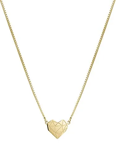 Liebeskind Berlin Halskette LJ-0332-N-40 Edelstahl IP gold - Damen Kette aus goldplattiertem Edelstahl mit stilvollen grafischen Elementen, perfekt kombinierbar und ideal als Geschenk für jeden Anlass.