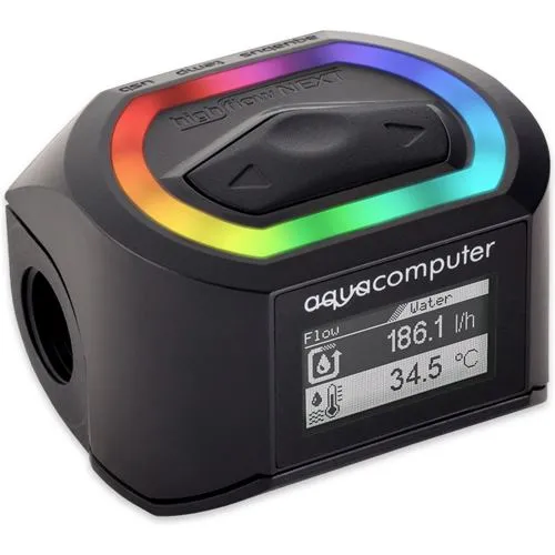 Aqua Computer Durchflusssensor high flow NEXT (53293) - Präziser Durchflusssensor für optimale Überwachung, kompakt und einfach zu installieren, ideal für anspruchsvolle Anwendungen.