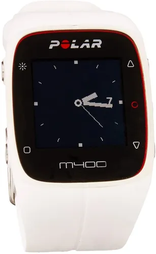 Polar M400 HR Trainingscomputer, Weiß - Pulsuhr mit integriertem GPS und 24/7 Aktivitätsmessung, ideal für Sportler, die ihre Leistung detailliert analysieren möchten.