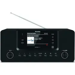 TechniSat DAB+ Radio DigitRadio 574 IR schwarz - Tragbares Digitalradio mit WLAN und Bluetooth, 10 W Leistung und 4 Zoll TFT-Display für grenzenlosen Musikgenuss
