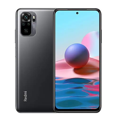 Xiaomi Redmi Note 10 - 4GB RAM, 128GB Onyx Gray - Simlockfreies Handy mit 6.43" AMOLED-Display und 33W Schnellladung für blitzschnelles Laden. Genießen Sie beeindruckende Farben und eine reibungslose Leistung für Spiele und Streaming.