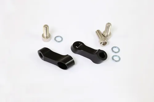 SHIN YO Spiegelverlängerung mit Rechtsgewinde, schwarz - Motorradzubehör, erhöht und versetzt Spiegel für bessere Sicht, passend für M10x 1.25 mm Rechtsgewinde, Paar.