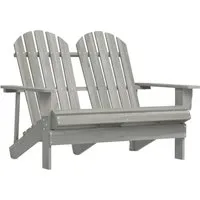 vidaXL Adirondack-Gartenbank 2-Sitzer aus massivem Tannenholz - Gartenbank aus robustem, wetterfestem Tannenholz für entspannte Stunden im Freien. Ergonomisches Design für optimalen Komfort, ideal für Garten oder Terrasse.