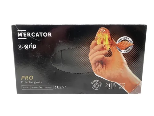 Nitrilhandschuhe MERCATOR GoGrip orange XXL 50 Stück