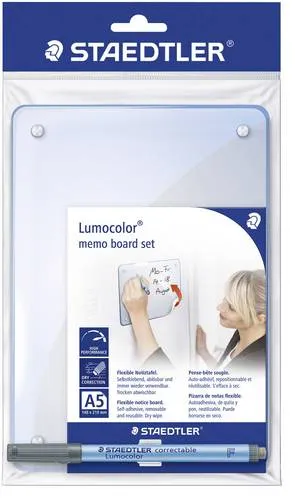 Staedtler Memoboard Lumocolor memo board 641 (B x H) 148 mm x 210 mm Transparent Wiederablösbare Whiteboard-Folie inkl. 1 Boardmarker