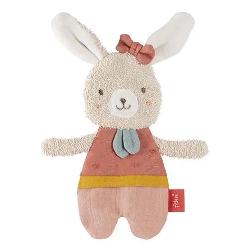 Fehn Knister Hase – Activity Baby Raschel Spielzeug zum Greifen und Spielen – Activity-Rascheltier Babyspielzeug – Motorikspielzeug und Knisterspielzeug für Babys und Kleinkinder