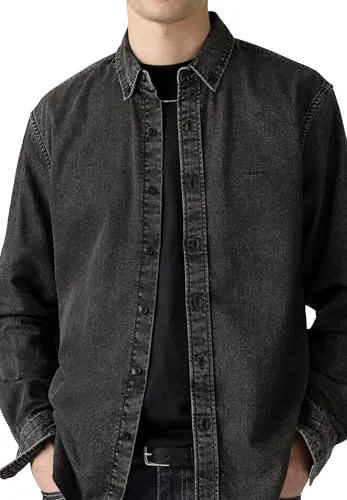 Levi's Authentic Button Down Gizmo Washed Black - Herrenhemd im Relaxed Fit, aus hochwertiger Baumwolle, bietet zeitlosen Stil und Komfort für jeden Anlass.