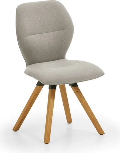 Niehoff Merlot Design-Stuhl mit Stativ-Gestell - Esszimmerstuhl aus Massivholz und Venice-Stoff, bietet hohen Sitzkomfort und eine Belastbarkeit von bis zu 140 kg für Ihr Zuhause.