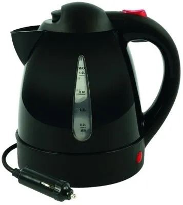 PAT Reise- & Camping Wasserkocher 1 Liter 12 V - Wasserkocher für unterwegs, ideal für Camping und Reisen, mit 1 Liter Fassungsvermögen und 12 V Anschluss.