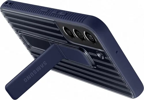 Samsung Protective Standing Smartphone Cover EF-RS901 für Galaxy S22 - Standard Handyhüllen mit robustem Schutz und ausklappbarem Standfuß für komfortables Filme schauen im Quer- oder Hochformat.