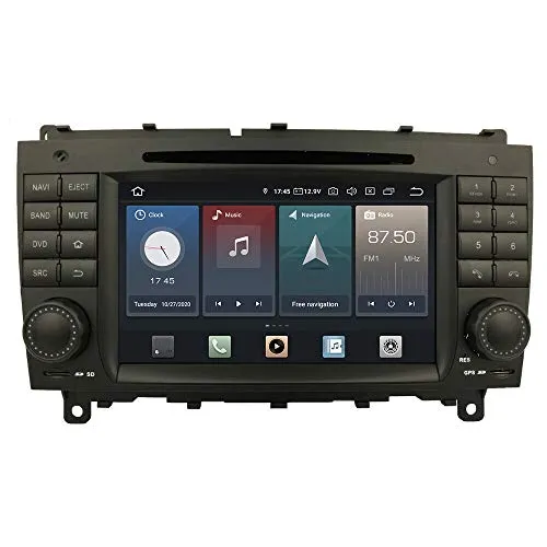 7" Touchscreen Android Autoradio - GPS Navigation & CarPlay für Mercedes CLK W209, einfache Plug & Play Installation und lebenslange Kartenupdates